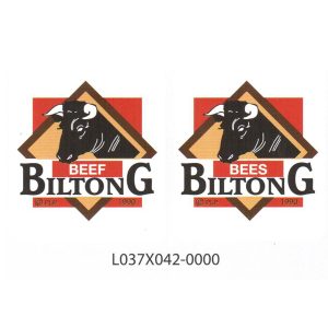 Biltong and Dried Wors butcher label
