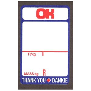 40 x 62.5 Thermal Printed (OK - Blue)